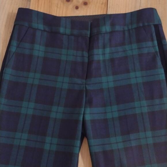Talbots Black Watch Plaid Hampshire Ankle Wool Blend Trouser Size Stripe Size 6 - Picture 7 of 13